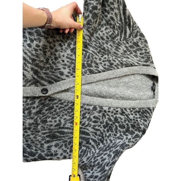 Rails Oslo Printed Alpaca & Wool-Blend Cardigan size L Gray Black - Picture 3 of 13
